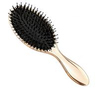 1 spazzola per capelli antistatica, con setole dorate, per capelli bagnati e asciutti, riduce la rottura, spazzola per estensione dei capelli a pagaia, spazzola massaggiante per cuoio capelluto con