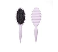 1 spazzola per capelli massaggiante con cuscino d'aria, pettine per parrucchiere e barbiere, rotonda viola