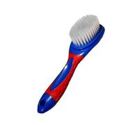 1 spazzola per la pulizia della casa, piccola spazzola per bucato con setole morbide, per strofinare vestiti, scarpe, biancheria intima, tessuto per la pulizia delle mani (blu + rosso)