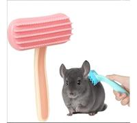 1 spazzola per la toelettatura del cincillà, in morbido silicone per animali domestici, spazzola per massaggio delicato per porcellini d'India, conigli, criceti, piccoli animali, gattini e cuccioli
