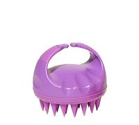 1 spazzola per shampoo viola, massaggiatore per cuoio capelluto in silicone, massaggiatore per la crescita dei capelli, per capelli lisci e ricci, lunghi, spessi, sottili, asciutti, animali domestici