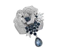 1. Spilla a forma di rosa argentata per matrimonio ed eventi con chiusura sicura in lega resistente all'ossidazione per abiti da ufficio, One Size, come descritto