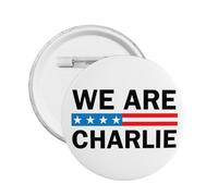 1 spilla con bottone "We Are Charlie Kirk", spilla rotonda con stemma dell'eroe Charlie Kirk.