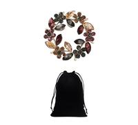 1 spilla con fiore di cristallo viene fornita con 1 sacchetto di velluto grigio. Spille di cristallo per ghirlande, spille vintage, spille per abiti squisiti, corpetto elegante, fibbie ad orno.,