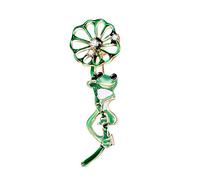 1 spilla da donna a forma di foglia di loto verde, per matrimonio, matrimonio, abito da sposa, sciarpe, scialle, borsa, ornamento bello e attraente