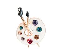 1 spilla lucida con strass, in lega di zinco, unisex gioielli per donne e uomini, accessori alla moda, spilla artistica smaltata, Misura unica, come descritto