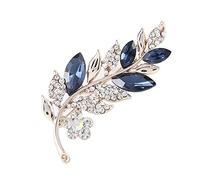 1 spilla smaltata a forma di fiore di grano, regalo per San Valentino, gioiello per corpetto, abito, sciarpa, scialle, borsa, ornamento, blu, bel design