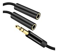 1 splitter per cuffie da 3,5 mm, da maschio a 2 adattatori jack femmina da 3,5 mm, splitter per cuffie, cavo di prolunga AUX da maschio a femmina, per Apple iPhone/iPad, auricolari, altoparlanti
