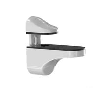 1 staffa di supporto regolabile per mensole in vetro da parete in lega di zinco, per vetri di spessore da 3 mm a 22 mm, per casa o espositori (bianco)