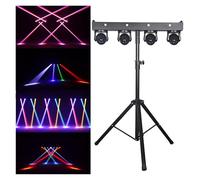 1 staffa for striscia luminosa DJ, 4x40w RGBW luce stroboscopica bianca da discoteca con controllo indipendente, luce e da palco, luce a testa e