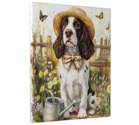 1 stampa artistica da parete con cane Springer Spaniel Springer Spaniel, divertente annaffiatoio verticale, decorazione da parete per soggiorno, camera da letto, piccolo grande animale domestico