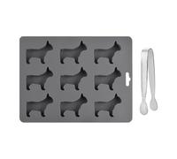 1 Stampo A Forma Di Cucciolo E 1 Clip Per Ghiaccio In Acciaio Inossidabile, Simpatico Stampo In Silicone, Stampo Per Cioccolato, Stampo Per Cubetti Di Ghiaccio, Accessori Da Cucina