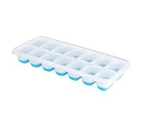 1 stampo for cubetti di ghiaccio in silicone, facile da staccare e flessibile, con coperchio rimovibile anti-goccia, vassoi impilabili coperchi(Blue)