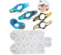 1 stampo in resina per anelli per dita e segnalibri, stampo in resina epossidica con 4 cavità per segnalibri fatti a mano, personalizzati con decorazioni floreali, regalo per insegnanti e amanti della