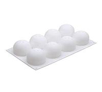 1 stampo in silicone a sfera 3D, stampo rotondo per dolci e torte, per gelatine, bombe dolci e pasticceria (29,2 x 17,2 cm x 5,5 cm, sfera singola: 6 x 5,5 cm)