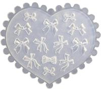 1 stampo in silicone bianco per nail art fai da te con fiocco 3D per nail art, può essere utilizzato ripetutamente, bellezza e cura della persona, accessori per unghie finte