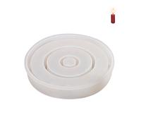 1 stampo in silicone per candele, per rossetti fai da te, stampo in silicone 3D, strumenti per la produzione di portacandele, stampo rotondo in silicone, forma riutilizzabile (bianco)
