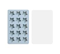 1 stampo in silicone per cubetti di ghiaccio, a forma di stella, per cioccolatini, mini cubetti di ghiaccio, facile rilascio, per whisky, cocktail, birra e bevande, blu