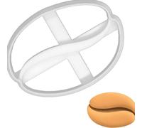 1 stampo per biscotti a forma di chicco di caffè, strumento da . Utilizzato per fare fondant e per biscotti, tagliabiscotti decorativo, per feste , amante del caffè