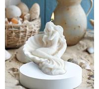 1 stampo per candele, stampo in silicone a forma di sirena, stampo per sapone in resina epossidica, stampo per candele in silicone a bolle 3D, riutilizzabile, per regali fatti a mano, fai da te