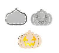 1 Stampo zucca in silicone per uso alimentare per decorazioni per la casa Halloween a LED scavate e progetti familiari Lampada artistica a forma zucca