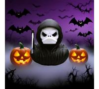 1 statuetta a forma di anatra mietitrice per Halloween, decorazione da | Statua di anatra della morte con scythe, decorazione gotica da tavolo e cruscotto dell'auto