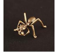 1 statuetta a forma di formica, fatta a mano, in ottone, con finitura anticata, liscia, lucida, decorazione per la casa per soggiorno o ufficio