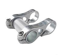 1 stelo per bicicletta pieghevole 412 P8, regolabile con doppio riser, in lega di alluminio CNC, leggero, 95 G, per pendolarismo urbano (argento)