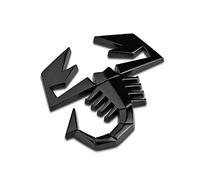1 Stemma Logo Emblema Adesivo Scorpione Compatibile per Abarth 500 595 695 124 Fiat Grande Punto Bravo Stilo 3D in Metallo Massiccio Nero Posteriore Laterale