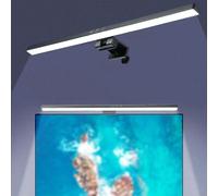 1 Striscia luminosa per monitor del computer nera, 50x33 cm, Luce per schermo, Striscia LED per schermo adatta per area di lavoro, Luce di visualizzazione dimmerabile e con timer, Adatta per scrivania