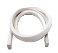 1 striscia quadrata in schiuma di silicone da 1 m - Guarnizione di tenuta in gomma bianca for porte e finestre - Dimensioni personalizzabili(25x25mm)