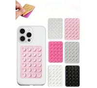 1 supporto a ventosa per telefono in silicone autoadesivo, mini presa portatile a ventosa compatibile con custodie in silicone e ecopelle, accessori per il montaggio posteriore del telefono cellulare