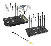 1 supporto base per pittura in metallo e 16 clip a coccodrillo pieghevoli magnetiche, strumenti di modellazione per aerografo, hobby, modellismo, parti GJJC2210L (base con clip a coccodrillo