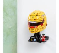 1 supporto da parete compatibile con casco LEGO Lewis Hamilton 43022 - Compatibile con casco LEGO Charles Leclerc 43014 - Prodotto nel Regno Unito - Caschi non inclusi - Viti e tasselli inclusi