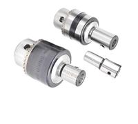 1 supporto per mandrino, mandrino per trapano B10, B12, B16, B18, per impieghi leggeri, conico + 1 adattatore per manicotto dell'albero motore, utensile per trapano (foro interno 5 mm -B10)