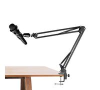1 supporto per microfono a cantilever con base ponderata, telaio per cantare karaoke dal vivo artefatto