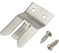 1 supporto per microfono/clip per microfono Cb in metallo argentato, viti incluse, clip per microfono da tirare fino a rire, accessori per strumenti musicali