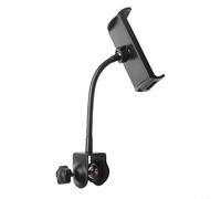 1 supporto regolabile per microfono con rotazione a 360 gradi a collo di cigno per tablet e smartphone, clip a morsetto in metallo per registrazione di musica e performance dal vivo (morsetto per