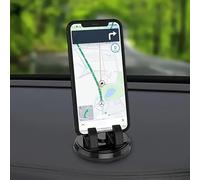 1 supporto universale per telefono da auto, girevole a 360 gradi, in ABS, antiscivolo, adatto a tutti gli smartphone per cruscotto GPS per tutte le stagioni, nero