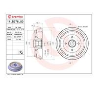 1 Tamburo Freno Per DS DS3 Peugeot 207 Citroën C-Elysee 424750 BREMBO