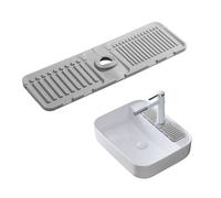 1 tampone spray per rubinetto, tappetino per lavello, tappetino per drenaggio, tappetino in silicone, tappetino per lavello da cucina, adatto per piano di lavoro in bagno