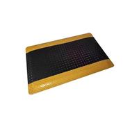 1 tappetino anti-fatica nero giallo - ergonomico, extra spesso 2/2,5/3 cm, lungo 2-10 piedi for uso lavorativo e domestico(2cmx150x230cm)