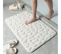 1 Tappetino da Bagno Memoria Schiuma Sassolino Lavabile 3D-Effect 40 60cm