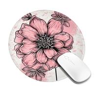 1 tappetino per mouse con bordo cucito, comodo tappetino per mouse con base in gomma antiscivolo, tappetino per mouse da gioco con motivo floreale e scarabocchio, lavabile per computer, ufficio, lapt