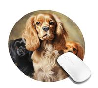 1 tappetino per mouse rotondo da 20,3 cm con base in gomma antiscivolo tappetino per mouse personalizzato per mouse wireless laptop accessori da scrivania da ufficio tappetino per mouse da gioco