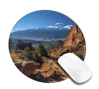 1 tappetino per mouse rotondo da 8 pollici Pikes Peak Colorado tappetino per mouse con base in gomma antiscivolo tappetini per mouse personalizzati per mouse wireless laptop accessori da scrivania da