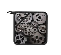 1 tappetino resistente al calore con ingranaggi meccanici, tappetino isolante quadrato da 18 cm, adatto per cucinare, cuocere al forno, pentole calde, ecc.