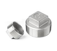 1 tappo filettato maschio SS304 da 1/4 "3/8" 1/2" 3/4" 1 "1,5" tappo e raccordi filettati a testa quadrata (3I4nch 40 g)