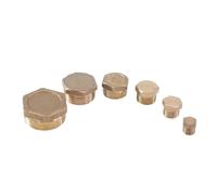 1 tappo terminale con esagono incassato svasato maschio BSPP da 1/4" in ottone