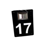 1 Targa for Numero Civico Solare, Placca for Porta Moderna In Alluminio Argento Spazzolato Nero Opaco(Style2,13x20cm(5x8inch))